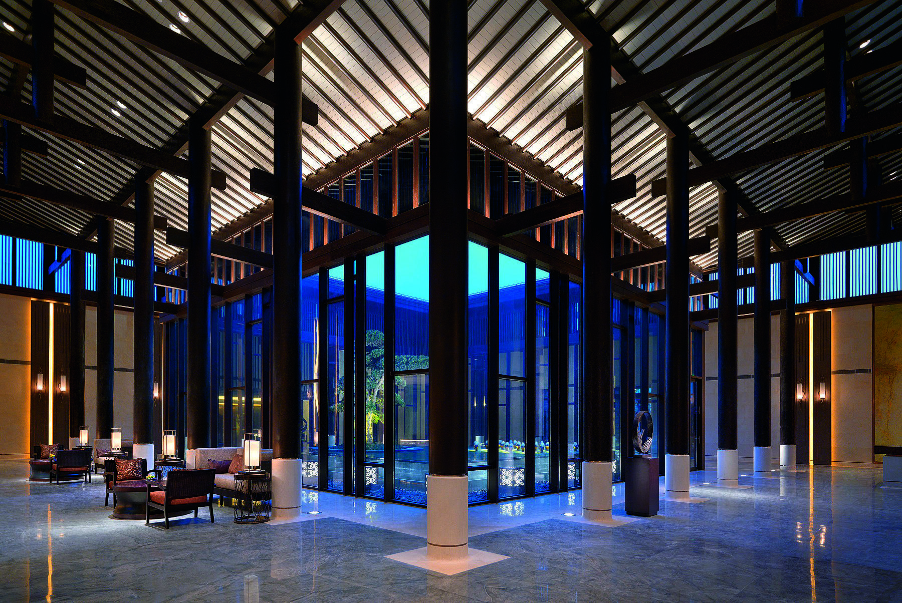 Design of Hyatt Hotel Lobby