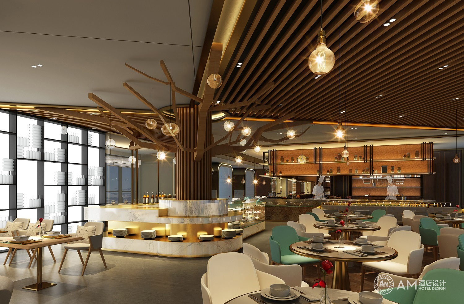 Restaurant Design of Xi'an Jinpan Hotel