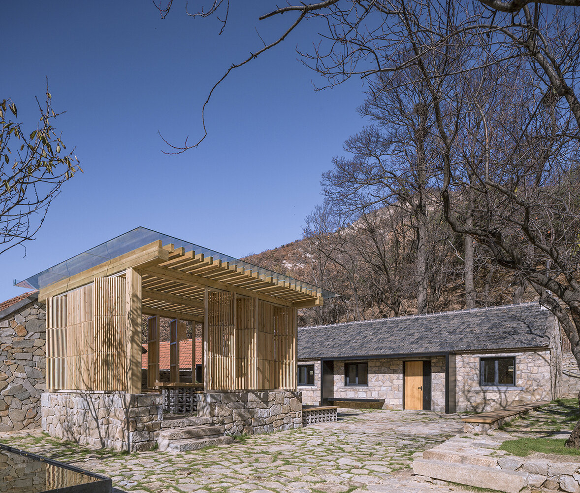 Design of tea pavilion in Shiyuan homestay courtyard in Province