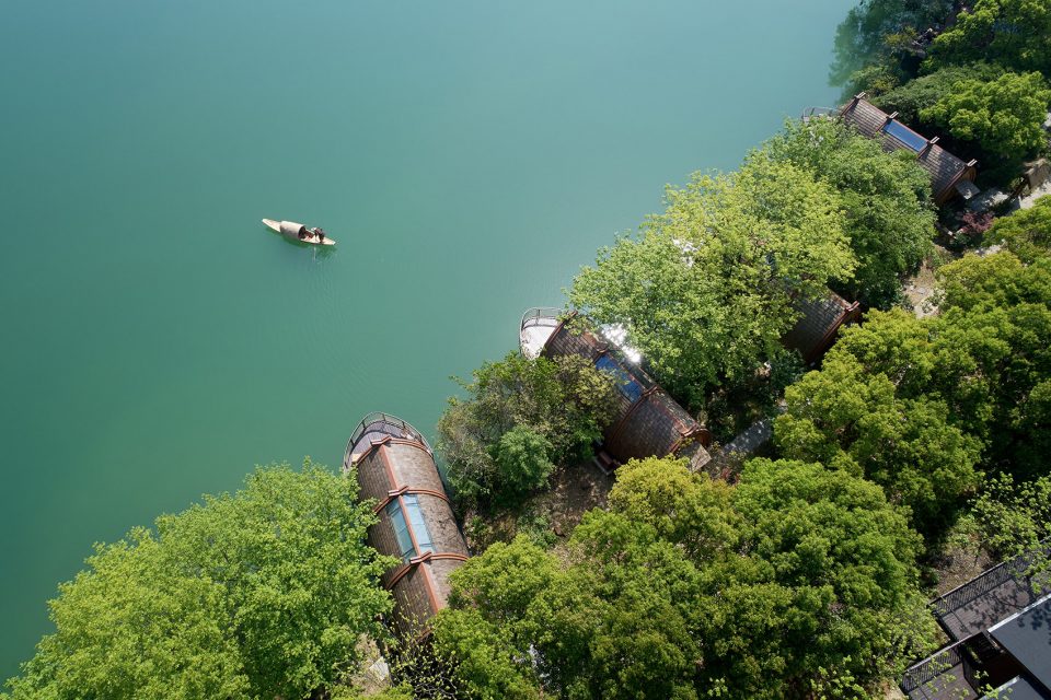 Boat house by Fuchun River