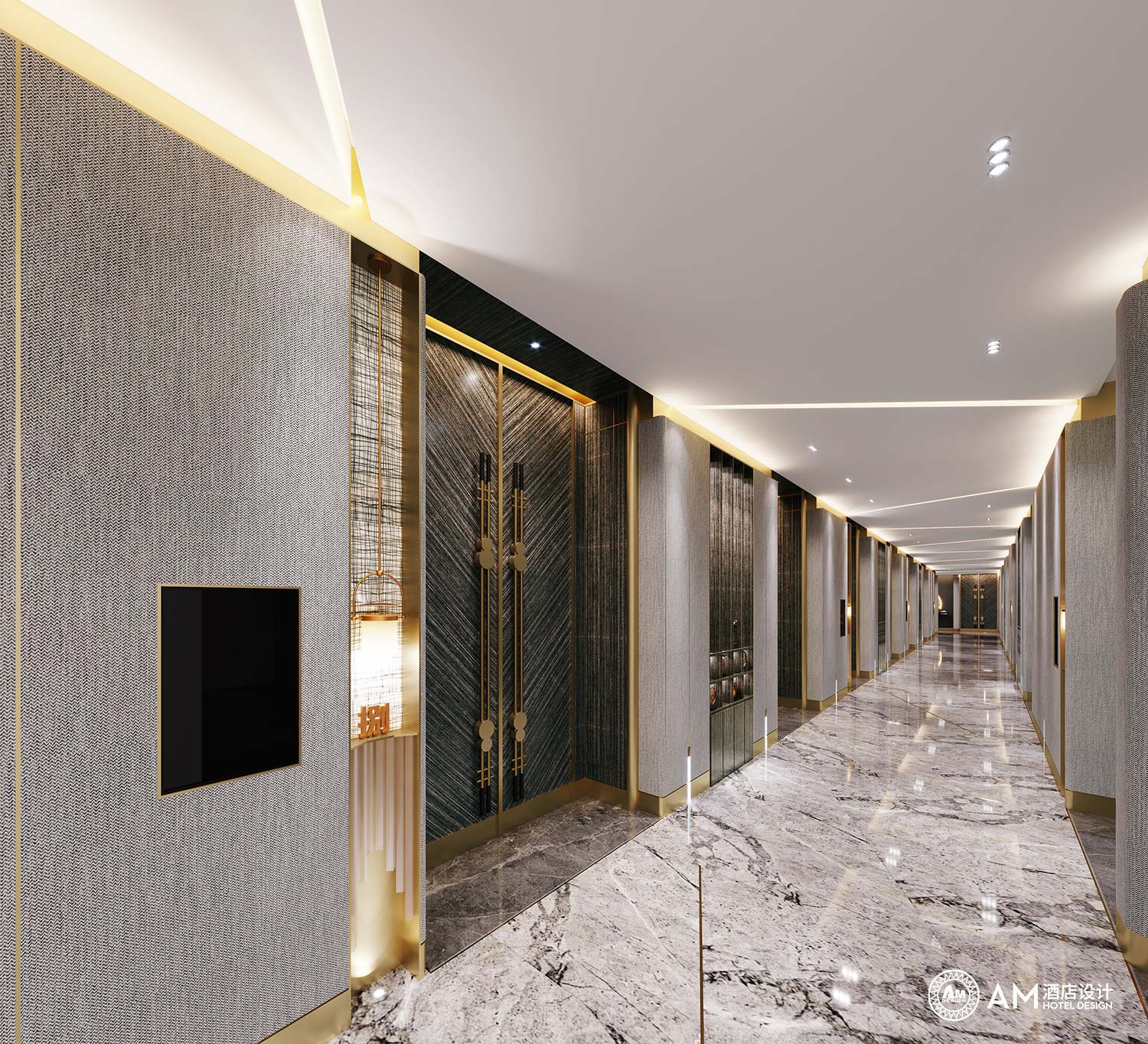 AM DESIGN | Corridor design of Baida Wanmei Hotel