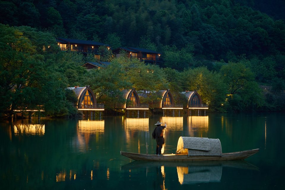 Boat house by Fuchun River