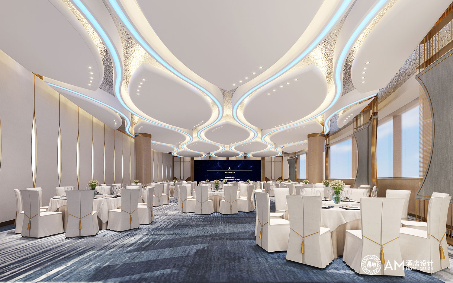 AM DESIGN | Banquet hall design of Cangzhou Bohai Hotel