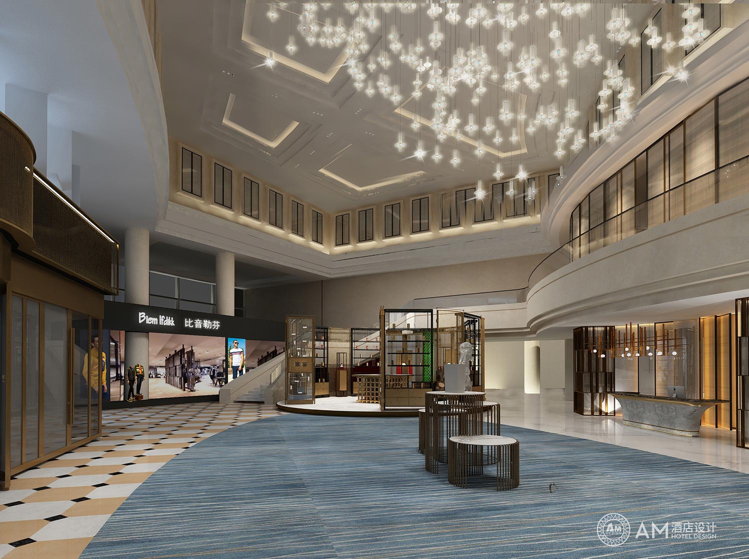 AM DESIGN | Lobby design of Cangzhou Bohai Hotel
