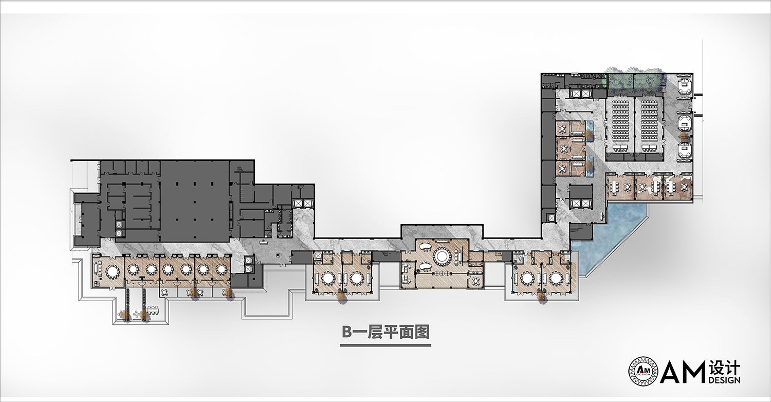 AM DESIGN | floor plan of Hanzhong South Lake Resort Hotel Design B