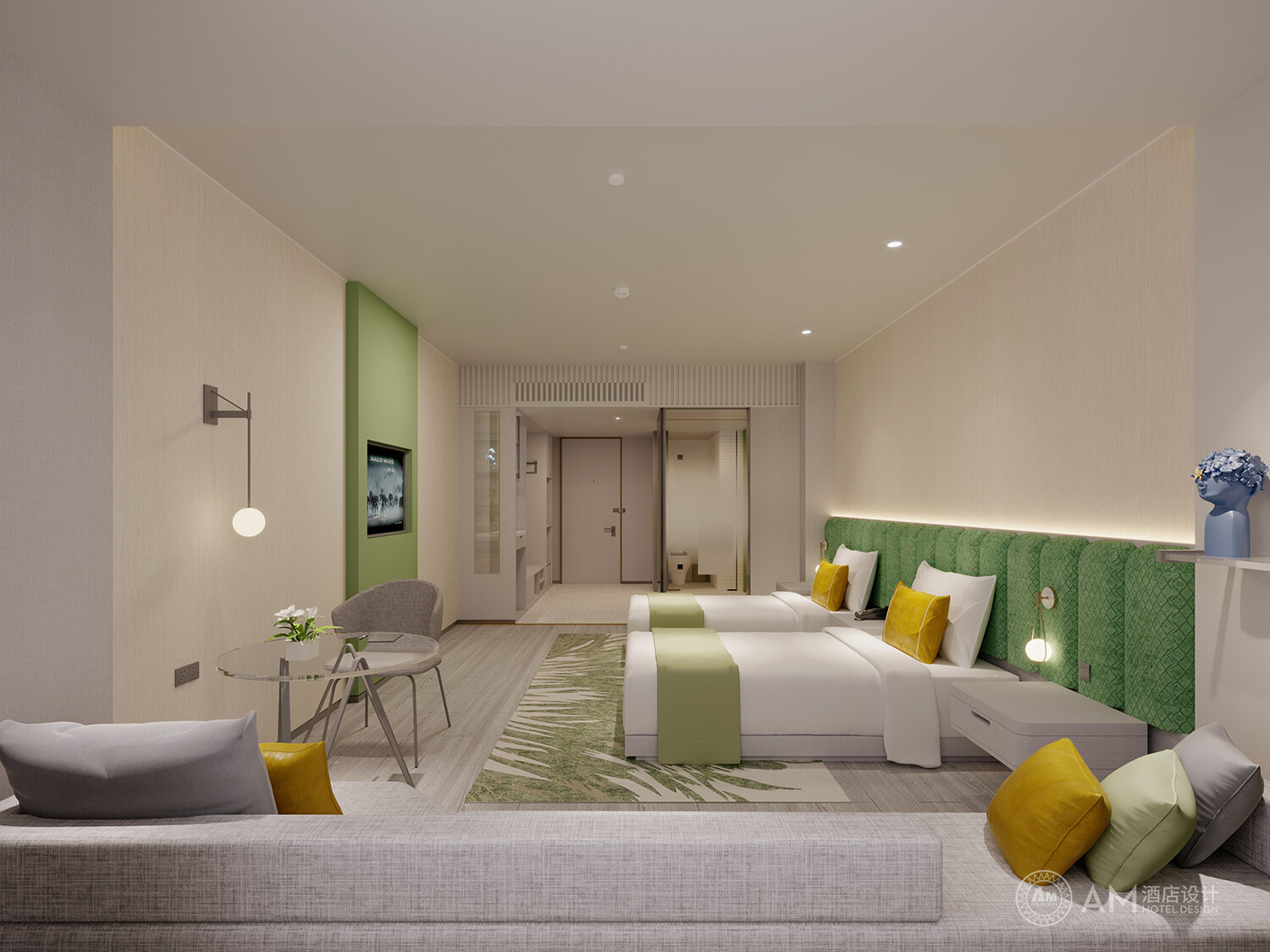Am | guest room design of Weinan Jianguo Hotel