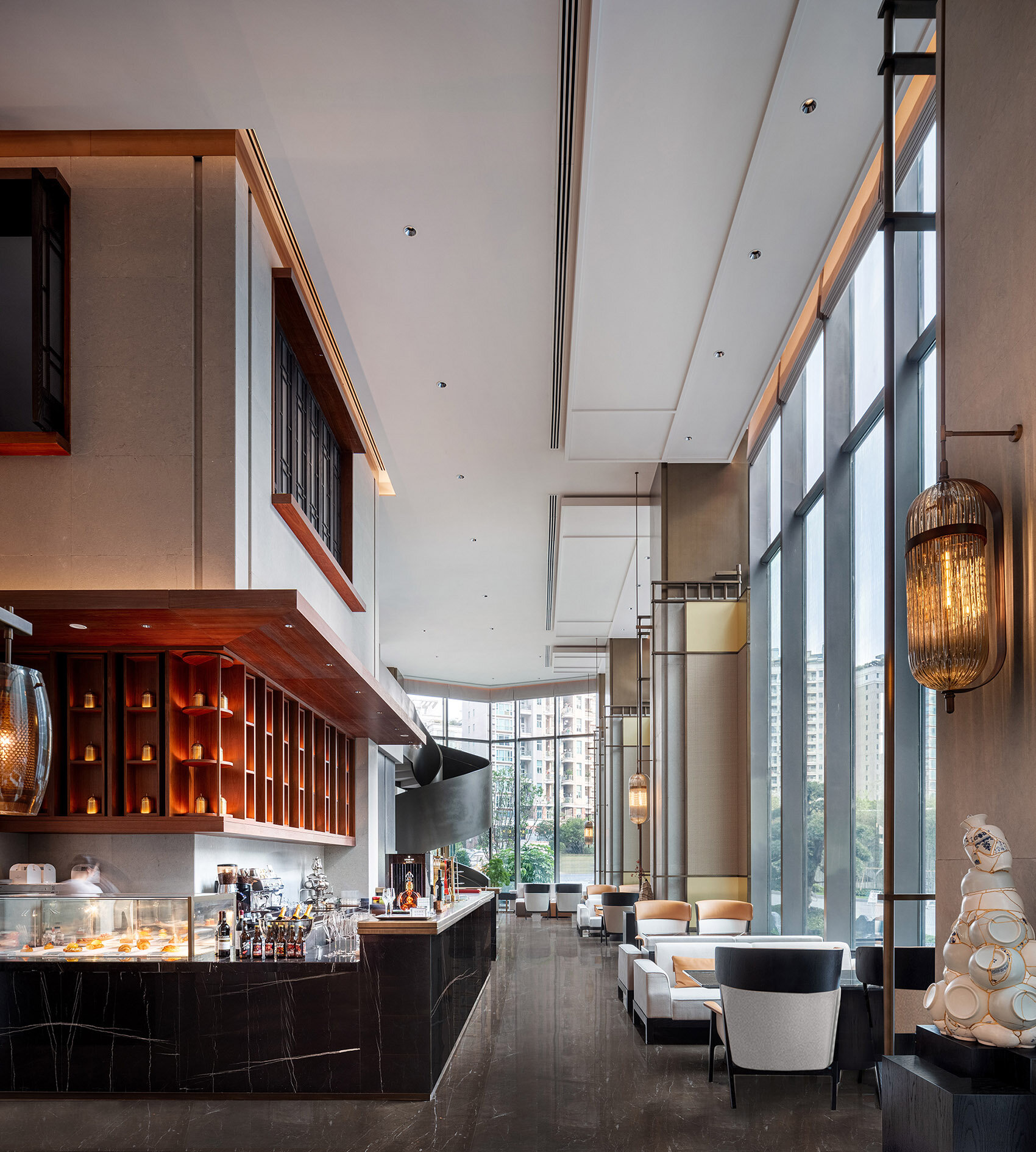 Design of executive lounge of InterContinental Hotel