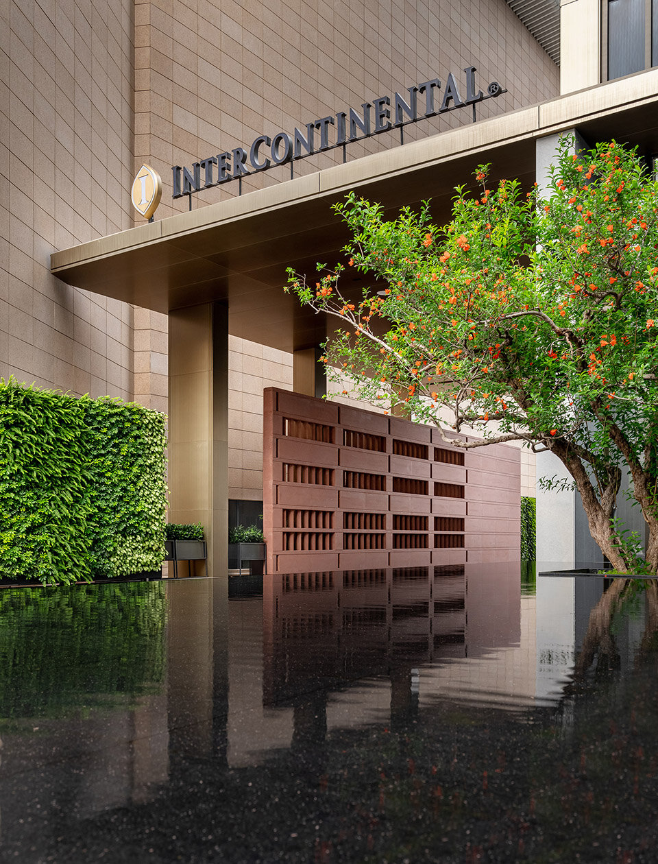 The entrance design of InterContinental Hotel