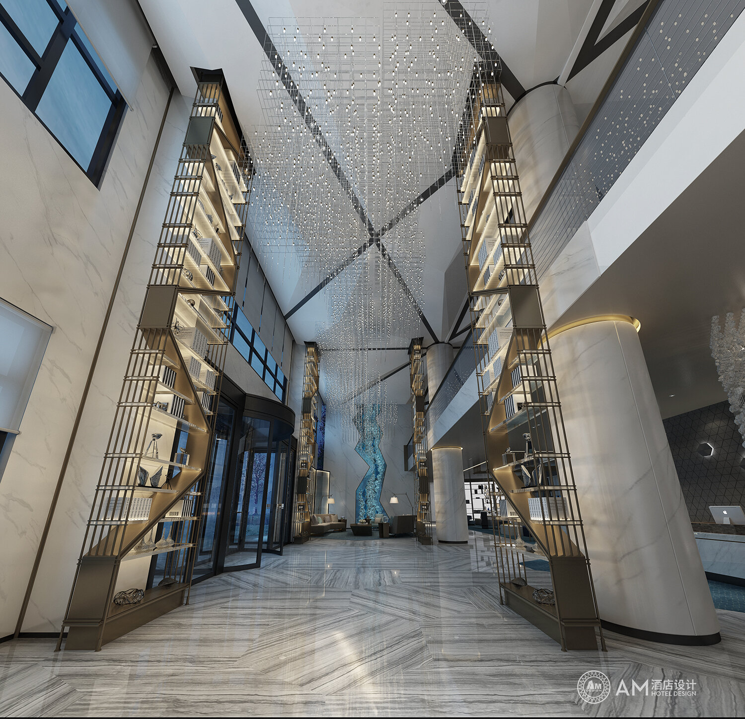 AM DESIGN | Lobby design of Jinpan Hotel