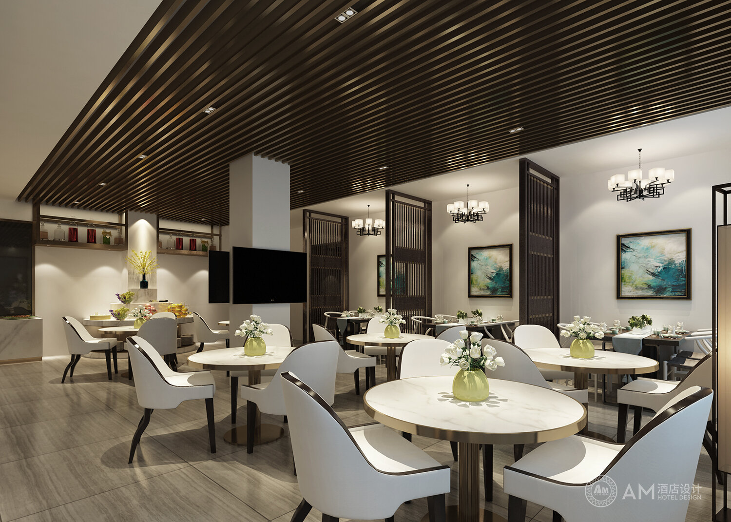 AM DESIGN | Full time Restaurant Design of wandun hotel in Daqing