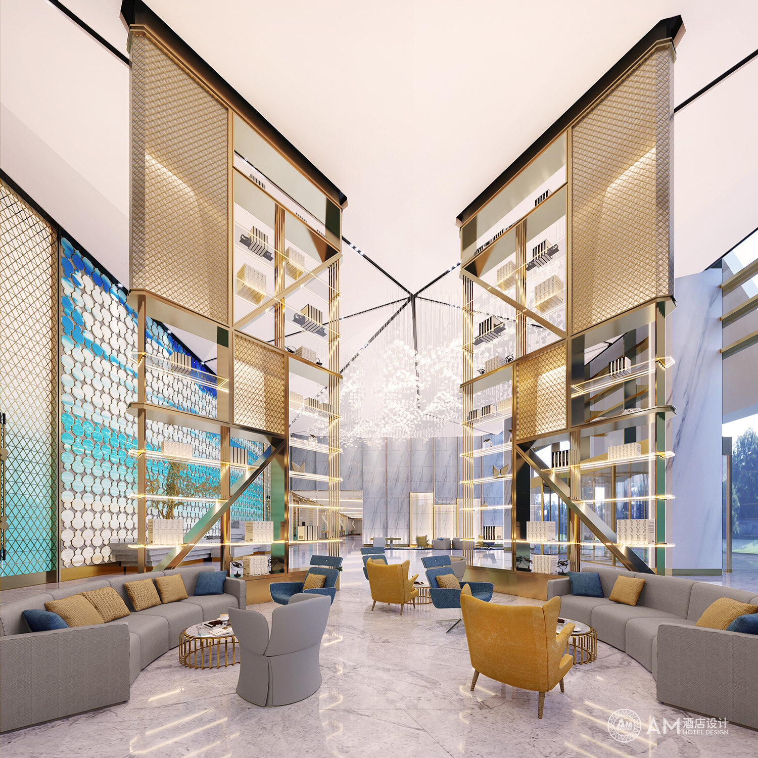 AM DESIGN | Hall design of conference center of mega Hotel