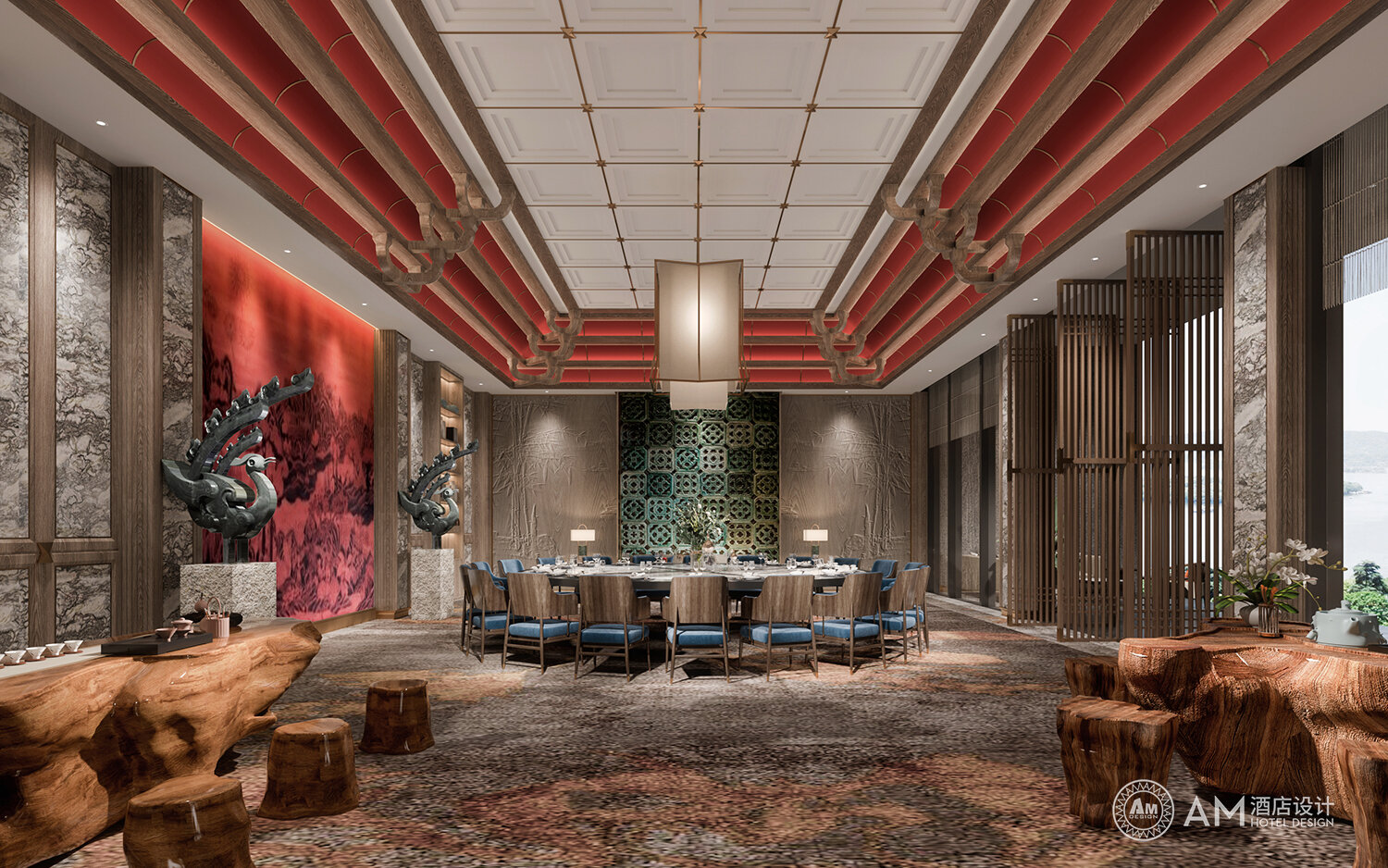 AM DESIGN | Luxury private room design of South Lake Holiday Hotel in Hanzhong, Shaanxi