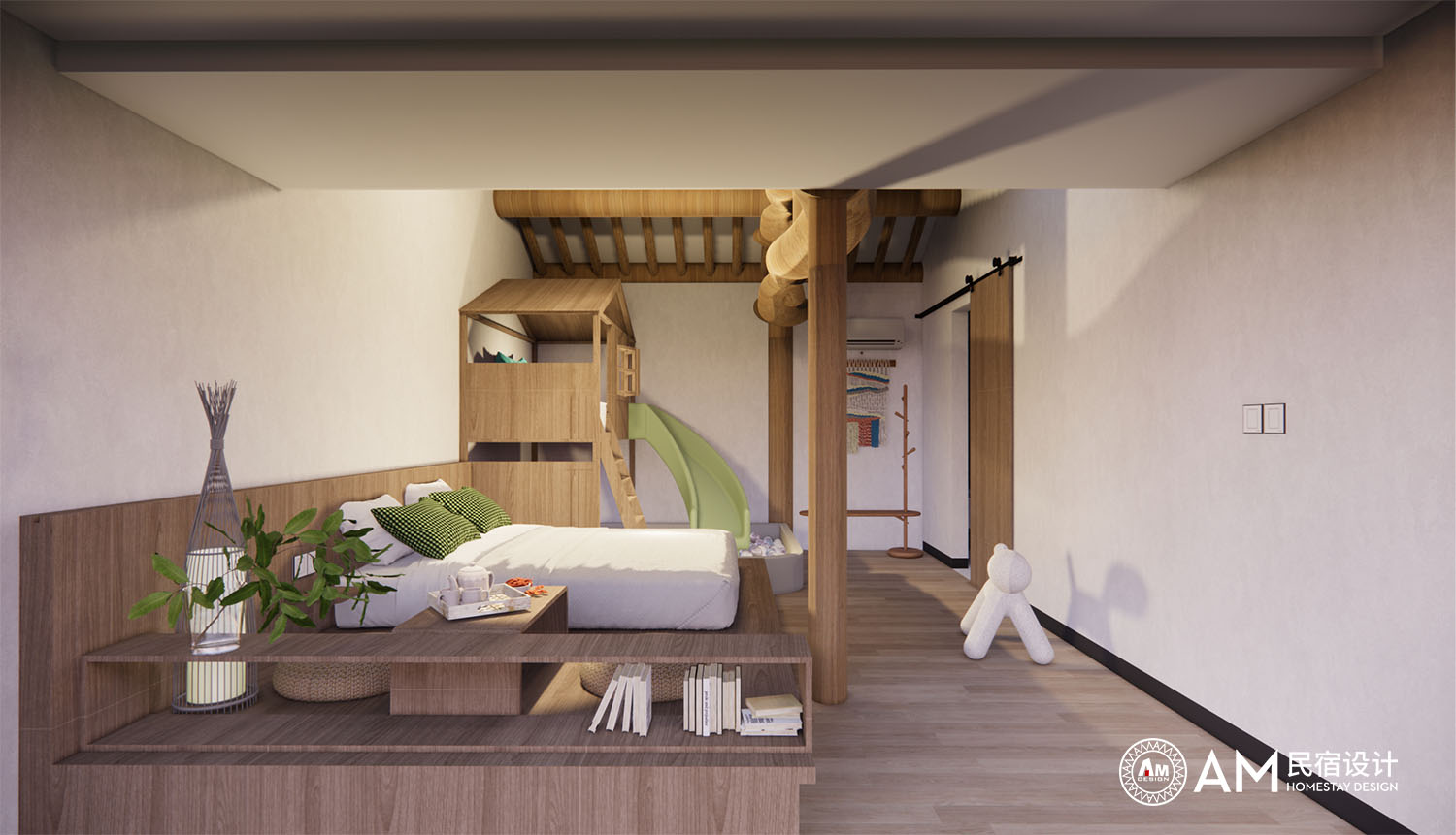 AM DESIGN | Parent-child room design of Beijing Hetian Xiaoyuan B&B