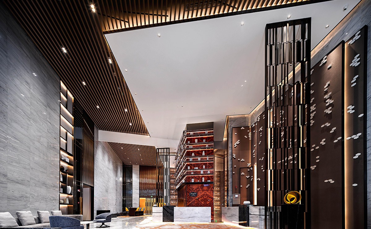 lobby design of Hilton huanpeng Hotel