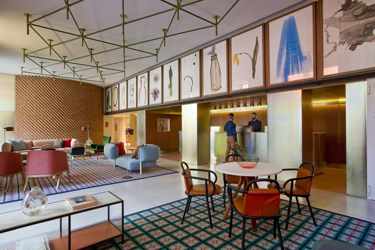 Milan style hotel hall design