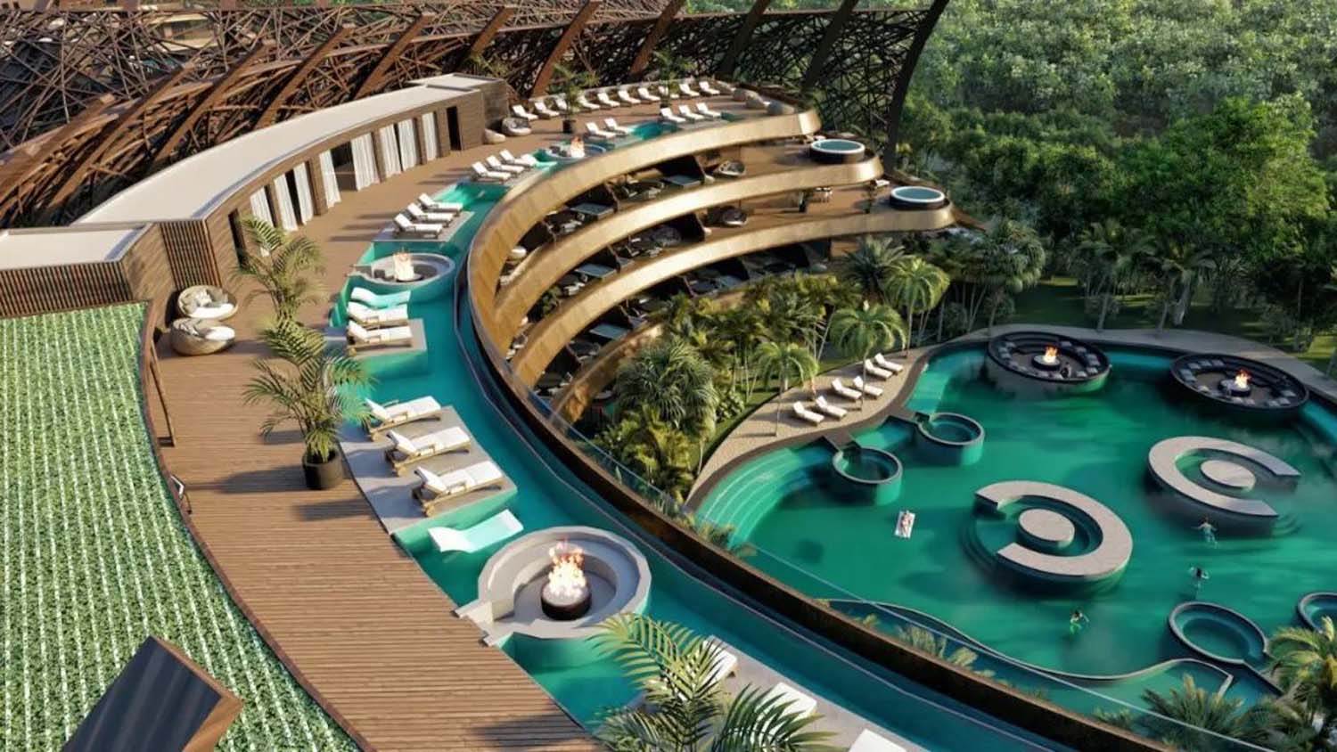 Swimming pool design of Resort Hotel