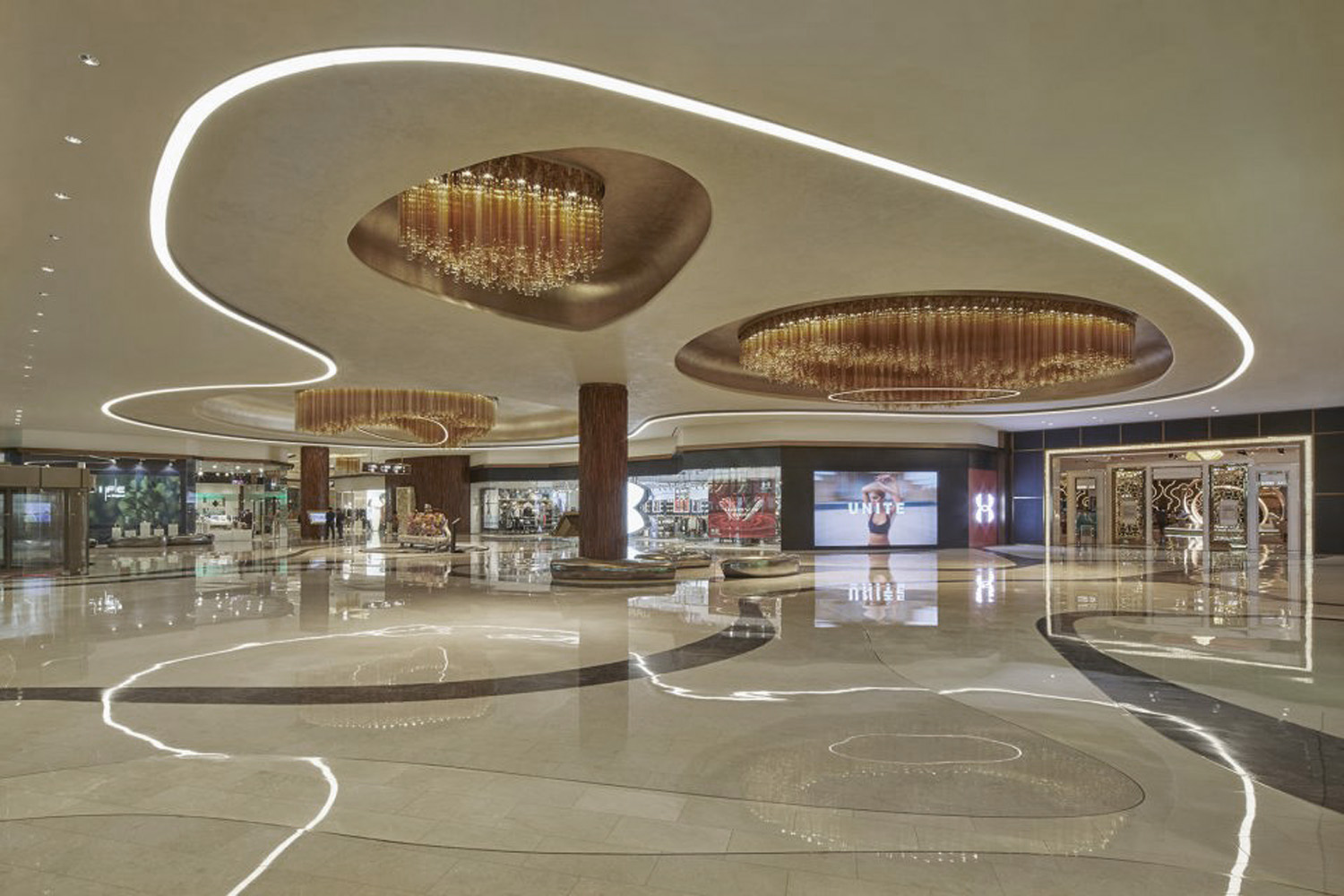 Space design of hotel mall corridor
