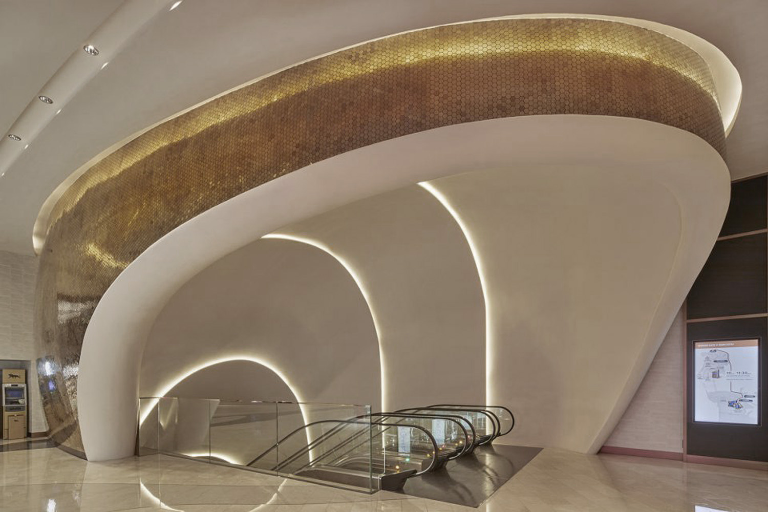 Elevator space design of hotel cinema hall