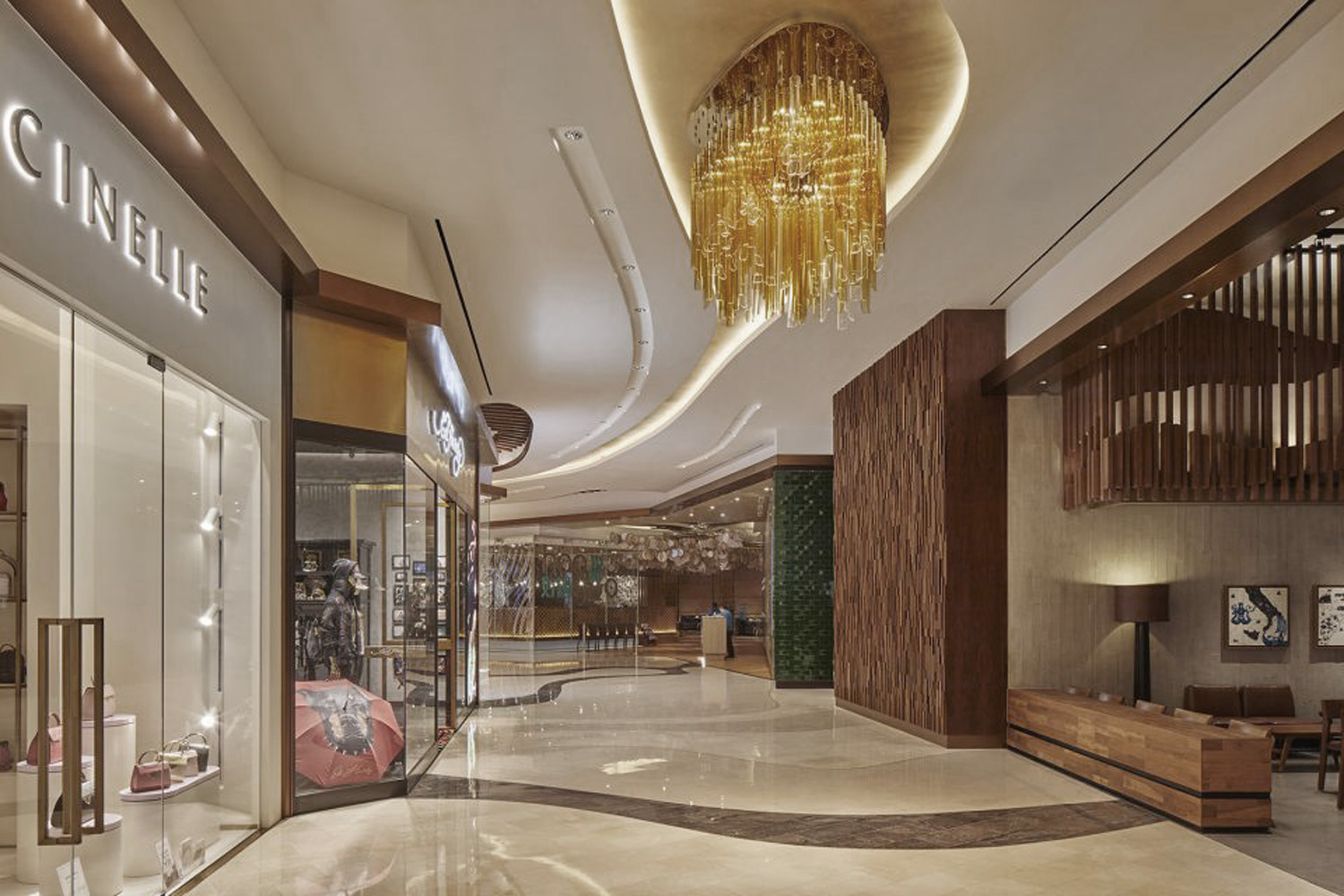 Space design of hotel mall corridor