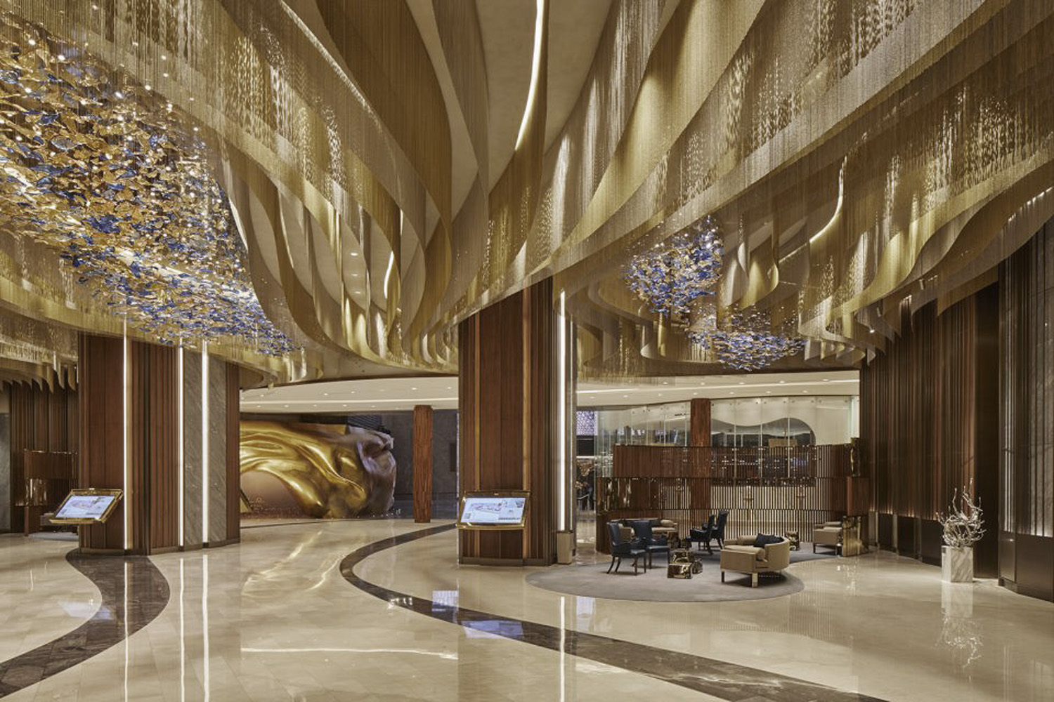 Hotel lobby space design